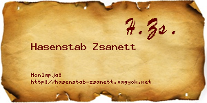 Hasenstab Zsanett névjegykártya